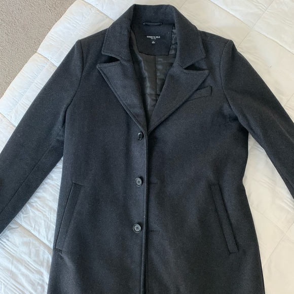 Kenneth Cole New York Black Peacoat Sz Medium - Picture 8 of 8